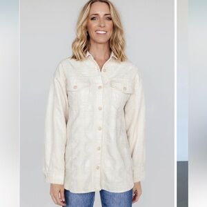 Cream Joanna Plaid Shacket